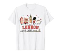 Lindo Londres Viajes British Doodle Monumentos Turismo de la Ciudad del Camiseta