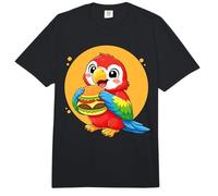 Lindo Loro Comiendo Hamburguesa Divertido Kawaii Animal Food Lover Comfort Colors Adult Heavyweight T-Shirt