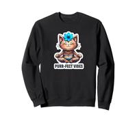 Lindo mandala yoga gato arte ronroneo para almas espirituales Sudadera