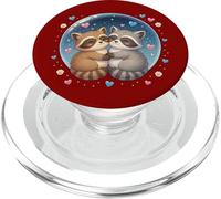 Lindo Mapache Abrazando en Burbuja Estrellada Kawaii Art Gift PopSockets PopGrip para MagSafe