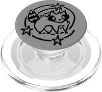 Lindo mapache asustado del Y2K de los 90 que da miedo bajo una cola estrellada PopSockets PopGrip para MagSafe