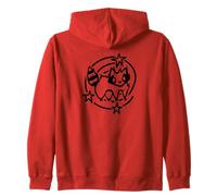Lindo mapache asustado del Y2K de los 90 que da miedo bajo una cola estrellada Sudadera con Capucha
