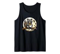 Lindo Mapache Comiendo Fideos Divertidos para Mujeres, Hombres y niños Camiseta sin Mangas