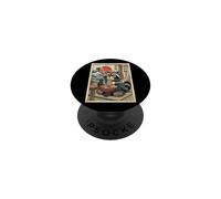 Lindo Mapache Comiendo Fideos Ramen - Estilo japonés Ukiyo-e PopSockets PopGrip Adhesivo