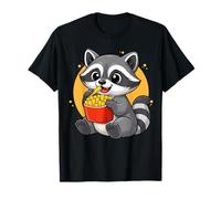 Lindo Mapache Comiendo Papas Fritas Divertido Amante de la Comida Animal Kawaii Camiseta