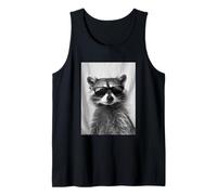 Lindo Mapache con Gafas de Sol Cool Forest Animal Photo Booth Camiseta sin Mangas