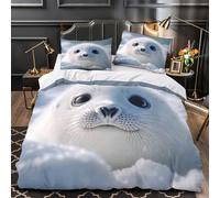 Lindo mapache Funda de Edredón Diseño 3D Juego de 3 Piezas Cierre de Cremallera Oculta incluye Fundas de Almohada Antibacteriana acuarela Animal Funda Edredon for Adultos Super king（260x220cm）