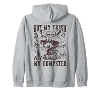 Lindo Mapache Not My Trash Not My Dumpster Funny Animal Humor Sudadera con Capucha