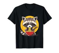 Lindo mapache Ramen Anime Kawaii Artwork Fideos japoneses Camiseta