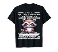Lindo mapache Soy una anciana gruñona Tengo problemas de ira Camiseta