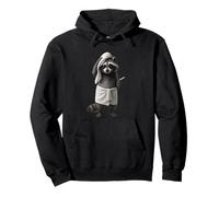 Lindo mapache toalla fumar guiño divertido Sudadera con Capucha