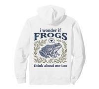 Lindo Me pregunto si Las Ranas piensan en mí también Anfibio Sudadera con Capucha