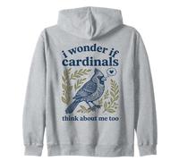 Lindo Me pregunto si los cardenales piensan en mí también observación de Aves Sudadera con Capucha