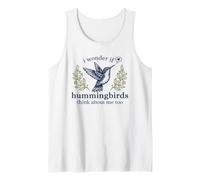 Lindo, me pregunto si los colibríes también piensan en mí, pájaro Camiseta sin Mangas