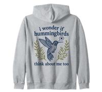 Lindo, me pregunto si los colibríes también piensan en mí, pájaro Sudadera con Capucha