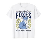 Lindo Me pregunto si los Zorros piensan en mí también Zorro del Bosque Camiseta