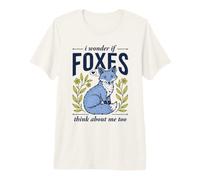 Lindo Me pregunto si los Zorros piensan en mí también Zorro del Bosque Camiseta Premium