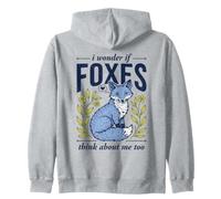 Lindo Me pregunto si los Zorros piensan en mí también Zorro del Bosque Sudadera con Capucha