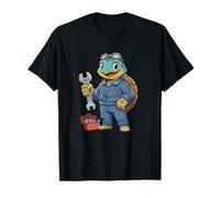 Lindo mecánico de Tortuga con Llave y Caja de Herramientas Camiseta