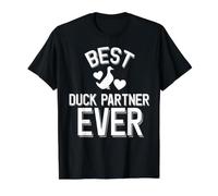 Lindo Mejor compañero de Pato de Todos los Tiempos Camiseta gráfica económica, Hombre, Negro, XL