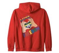 Lindo mes del orgullo LGBTQ - El amor es libertad Igualdad Orgullo LGBT Sudadera con Capucha
