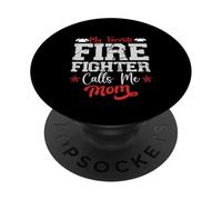Lindo Mi Bombero Favorito me Llama mamá Bombero Madre PopSockets PopGrip Adhesivo