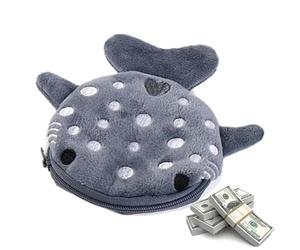 Lindo Monedero - Monedero Infantil Niño | Patrón Bordado Monedero con Cremallera, Cartera Infantil con Cremallera, Dibujos Animados Y Niñas, Gris, Ver descripción, Ver descripción
