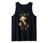Lindo Mono chimpancé Dibujos Animados ilustración Camiseta sin Mangas