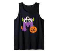 Lindo Monstruo M con Calabaza Halloween Fun Camiseta sin Mangas