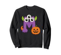 Lindo Monstruo M con Calabaza Halloween Fun Sudadera