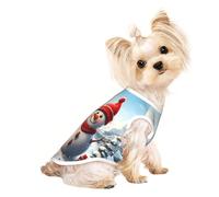 Lindo muñeco de nieve en las montañas nevadas para perro, camiseta para perros pequeños, niñas y niños. Suéter para mascotas, ropa de gato, adecuado para mascotas pequeñas