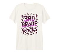 Lindo Musical de 3RD Grade Rocks First Day Band Teacher Team Mom Camiseta Premium