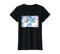 Lindo Narval Nubes Arco Iris Kawaii Océano Animal Arte para Niños Camiseta gráfica económica