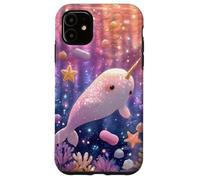 Lindo Narval Underwater Kawaii Colorful Marine Life Case Carcasa para iPhone 11