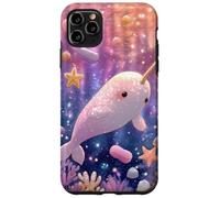 Lindo Narval Underwater Kawaii Colorful Marine Life Case Carcasa para iPhone 11 Pro MAX