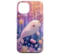 Lindo Narval Underwater Kawaii Colorful Marine Life Case Carcasa para iPhone 13