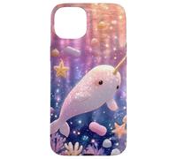 Lindo Narval Underwater Kawaii Colorful Marine Life Case Carcasa para iPhone 15 Plus
