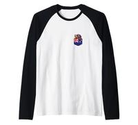 Lindo neozelandés Pocket Kiwi Nueva Zelanda Camiseta Manga Raglan