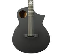 Lindo Neptune V3 - Guitarra electroacústica negra con preamplificador F-4T, negro mate (cuerdas de nailon)