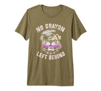 Lindo NO Crayons Left Behind Military Corps Red Friday Humor Camiseta Premium