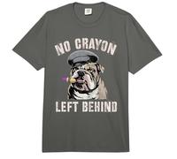 Lindo NO Crayons Left Behind Team Military My Soldier Bulldog Comfort Colors Adult Heavyweight T-Shirt