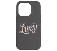Lindo Nombre Lucy Personalizado niña mamá Traje de Etiqueta de Nombre Carcasa para iPhone 15 Pro