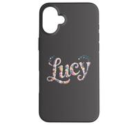 Lindo Nombre Lucy Personalizado niña mamá Traje de Etiqueta de Nombre Carcasa para iPhone 16 Plus