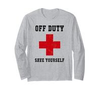 Lindo Off Duty Save Yourself Nurse Besties Viaje Salvavidas Manga Larga