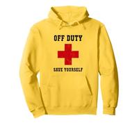 Lindo Off Duty Save Yourself Nurse Besties Viaje Salvavidas Sudadera con Capucha