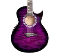Lindo ORG-SL SlimLine Purple Burst Electro-Acoustic Guitar, Spruce Top, Basswood Body, Mahogany Neck, Composite Wood Fretboard, Piezo Pickup with EQ/Chromatic Tuner (Steel Strings)