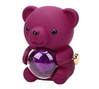 Lindo Oso con Joyero Giratorio Oso de Flor Romántica Ella con Almacenamiento de Joyería Oculto para el Día de San Valentín Aniversario Boda (Purple)