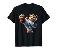 Lindo Oso de Karate pateando diversión Camiseta