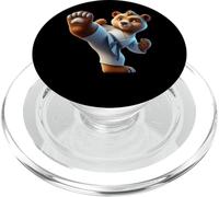 Lindo Oso de Karate pateando diversión PopSockets PopGrip para MagSafe