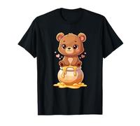 Lindo Oso de Miel con Corazones para los Amantes de los niños Camiseta